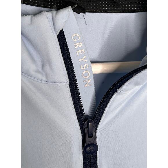 Greyson Tate Mockneck 1/4 Zip Pine Tree Performance Shirt Wolf Blue Mens Size XL - Picture 6 of 10